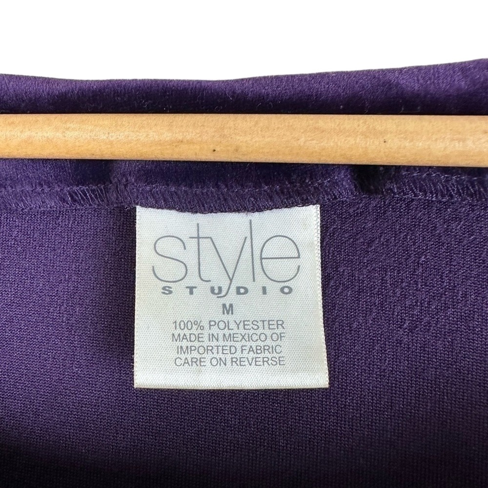 Vintage Style Studio Purple Velvet Maxi Asian Cheongsam Floral Whimsygoth Y2K M - Picture 4 of 5